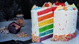 SEDERHANA TAPI ENAK !! RAINBOW CAKE | KUE ULANG TAHUN | TUTORIAL DECORATING # 130