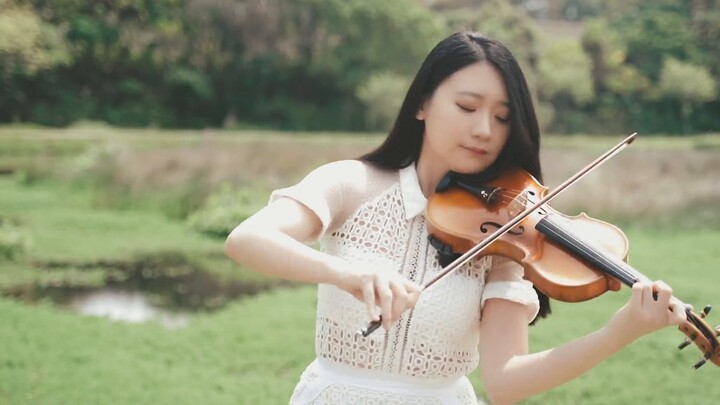 "Jika memungkinkan" lautan manusia yang luas akan bertemu denganmu. Biola memainkan lagu tema romant