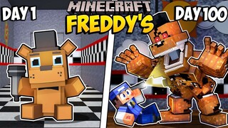 I Survived 100 Days as FREDDY FAZBEAR in Minecraft