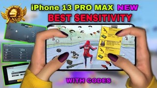 BEST 4 FINGERS SETTINGS AND SENSITIVITY | iPhone 13 Pro Max Pubg Mobile