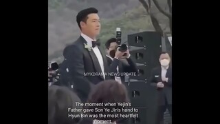 Teary eyed HYUN BIN while excited waiting for Son Ye Jin!  #hyunbinsonyejin #binjin #hyunbin #shorts