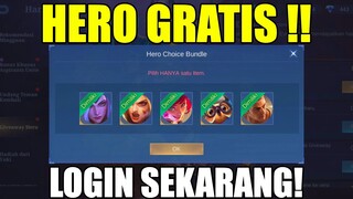 LOGIN SEKARANG! KLAIM HERO GRATIS PERMANEN BUAT YANG UDA UPDATE MOBILE LEGENDS!