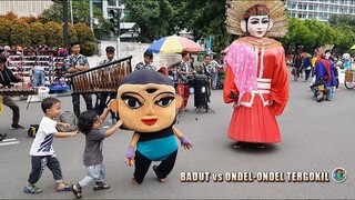 BADUT MAMPANG LUCU vs ONDEL-ONDEL CANTIK ~ Angklung CFD Jakarta