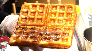 ฮงแด / Crowaffle / Nutella Banana วิปครีม / Korean Street Food / HongDae Seoul เกาหลี