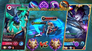 DYRROTH VS GLOBAL THAMUZ HIGH RANK | DYRROTH NEW BURST BUILD TO COUNTER THIS STRONG FIGHTER🔥