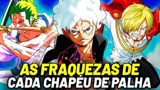 AS FRAQUEZAS DE CADA CHAPÉU DE PALHA EM ONE PIECE!