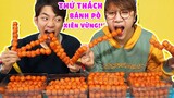 THỬ THÁCH BÁNH PÒ XIÊN VỪNG!!! AI PHẢI HÔN CHUỐI BÉO 💋