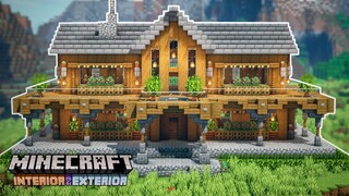 Minecraft Interior & Exterior: Spruce Mansion (Two-Player Survival House)