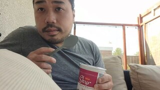 Asmr Eating Sounds - Skyr Raspberry Quark🍶