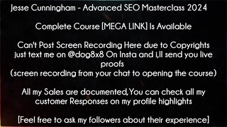 Jesse Cunningham Course Advanced SEO Masterclass 2024 download