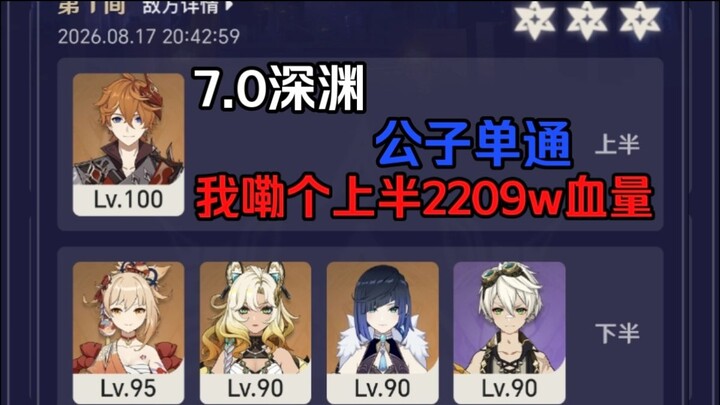 [7.0 Abyss] Long time no see, partner—Qiqi clears the first half with full stars and zero damage