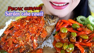 ASMR PECAK GURAME, SARDEN CABE RAWIT | EATING SOUNDS