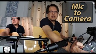 Condenser Microphone to Canon M50 Mirrorless Camera Connection w Demo on Guitar