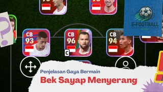 Penjelasan Gaya Bermain Bek Sayap Menyerang / Offensive Wingback di eFootball Mobile 2025