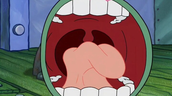 Mr. Krabs' mouth rotates for one minute