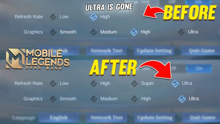 FIX MOBILE LEGENDS ULTRA REFRESHRATE GONE !! BUG!!!!!