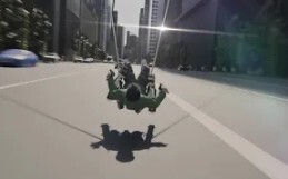 Stereoscopic mobile device flew over Attack on Titan gear reality show [1080P] [60fps]
