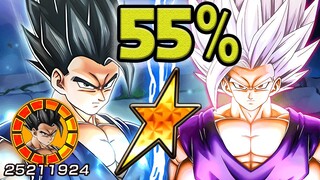 NO DUPES! 55% NEW LR GOHAN BEAST SHOWCASE! Dragon Ball Z Dokkan Battle