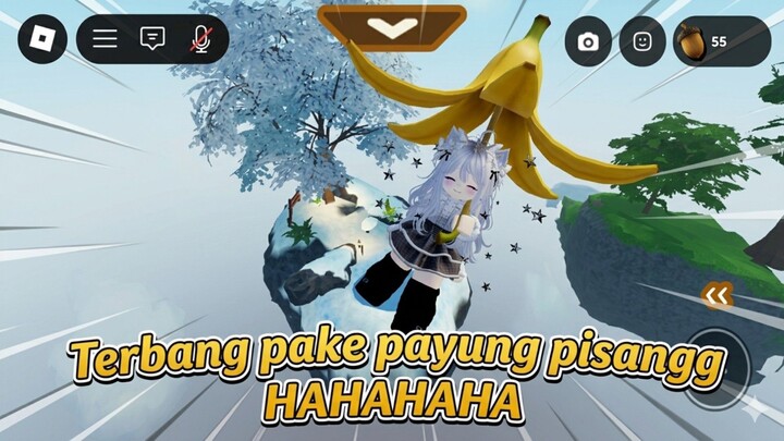 Menyebrangi pulau terbang pake pisang 🗿