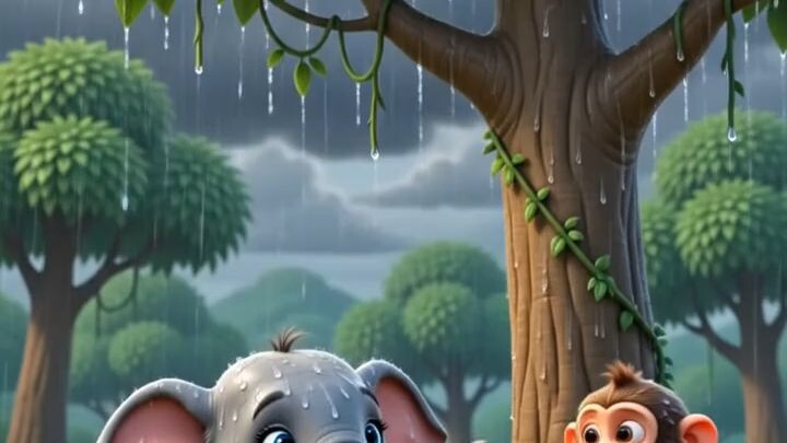 hathi or Bandar ki dosti