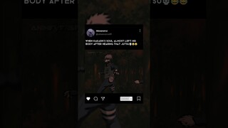 Thousands years of death on Kakashi 💀🤣 #naruto #kakashi #funny #anime