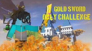 Gold Sword Only Challenge 😎😐 | Blockman Go Blocky Mods