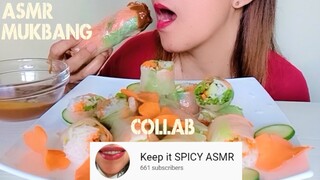 ASMR MUKBANG VIETNAMESE SHRIMP FRESH SPRING ROLLS COLLAB WITH @keep it SPICY ASMR | EATINGSHOW