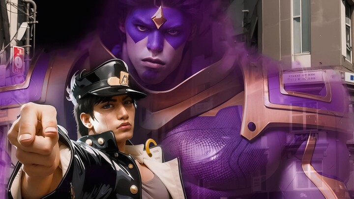 [Animasi AI] Jotaro memecahkan dinding dimensi