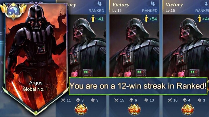 ARGUS UNLIMITED PASSIVE DAMAGE BUILD 2025!!  (auto winstreak) - Mobile Legends