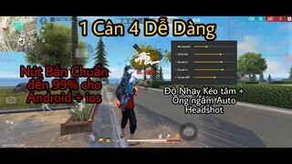 Highlight 1vs4 | Độ Nhạy Chuẩn ob27 giúp Kéo Tâm và  Kéo Tâm Ống ngắm Auto Headshot cực kỳ Dễ Dàng 🔥