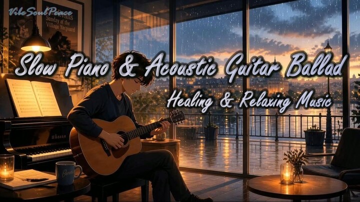 Slow Piano & Acoustic Guitar Ballad | Healing & Relaxing Music