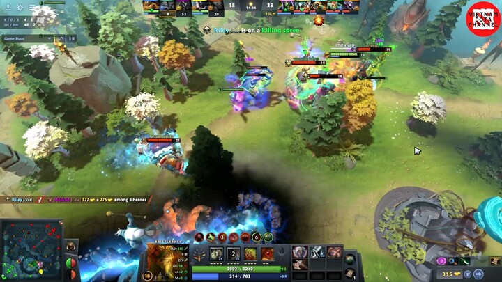 Bristleback 1 mình quẩy tung Huskar, Medusa, Earthshaker, Witch Doctor #DOTA #game