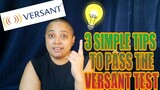 3 SIMPLE TIPS TO PASS THE VERSANT TEST | VERSANT SAMPLE FOR BPO APPLICANTS