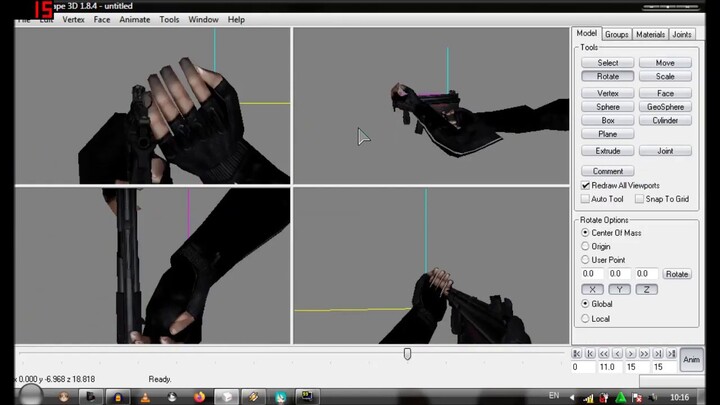 making MP5K reload animation in MS3D