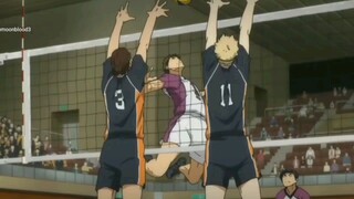 Tsukishima block Ushiwaka