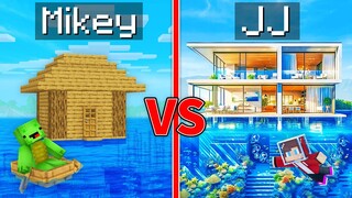 JJ vs Mikey MODERN HOUSE on WATER Battle in Minecraft - Maizen