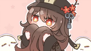 [Genshin Impact] Walnut with too long hair (gif