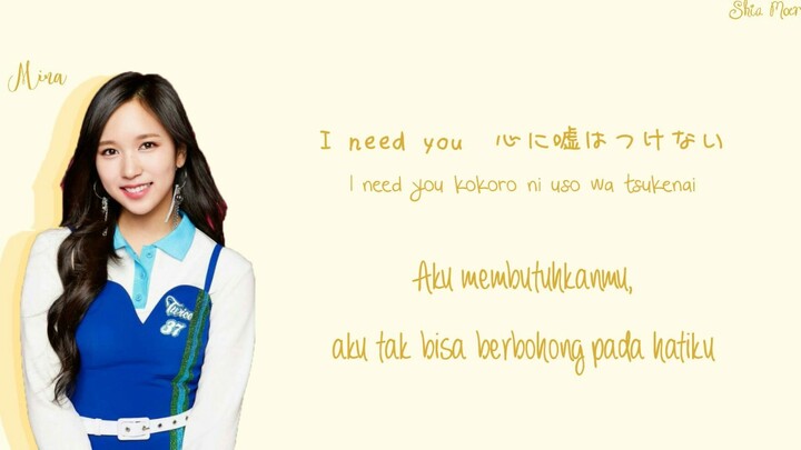 TWICE - One More Time [Japaneae] Color Coded Lyrics (Kan/Rom/Ind) Lirik Terjemahan Indonesia