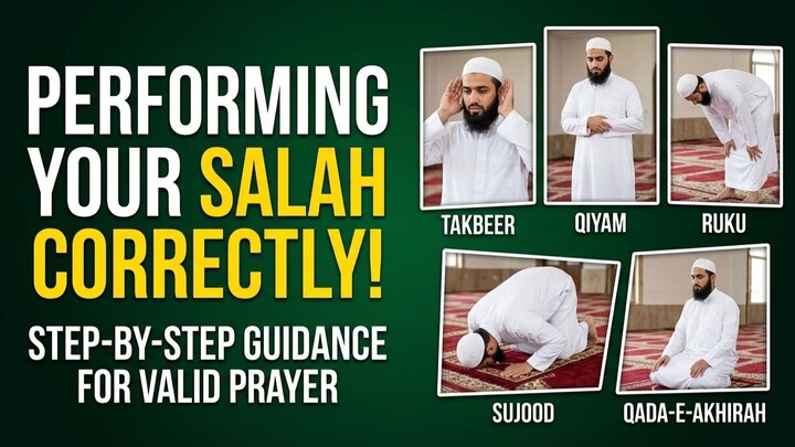Learn the Obligatory Acts of Namaz Easily/ (Takbeer,Qiyam,Qira'at,Ruku, Sujood,Qa