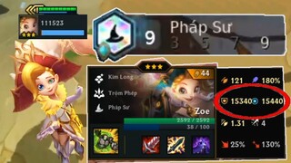 BUFF 15.000 GIÁP + 15.000 KHÁNG PHÉP VỚI ZOE 3 SAO 100K DAME CỰC MÃN NHÃN