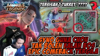 EPIC COMEBACK TERGILA !! APABILA SYNO GUNA CHOU TAK BOLEH KALAH BOS !! Mobile Legends: Bang Bang