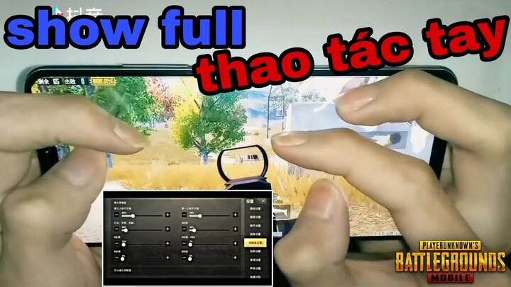 Tổng hợp thao tác tay 4,5 ngón và settings độ nhạy của các pro rank chí tôn | PUBG Mobile
