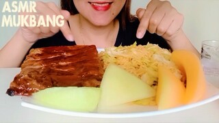 ASMR MUKBANG TEXAS STYLE PORK RIBS BBQ AND SHIN RAMYUN WITH SOJU | NO TALKING | EATING SHOW