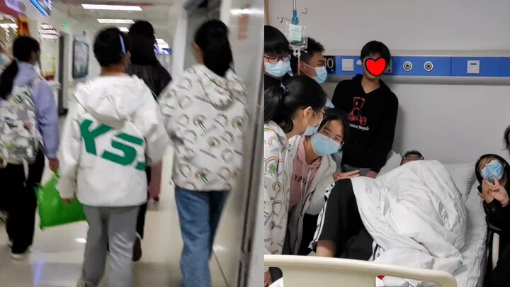 When their son fell ill, his female classmates came to visit. The mom was so spoiled for choice that