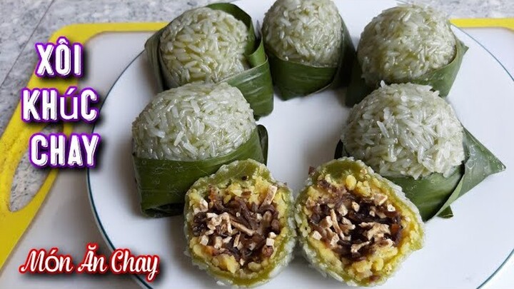 Cách Làm XÔI KHÚC CHAY Dai Và Thơm Ngon/ Món Chay Ngon/ Bà Mẹ Quê