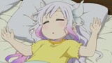 "Kana, the little fat dragon who likes to sleep late in the summer~ Too kawaii..."