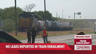 No leaks reported in Gregory train derailment