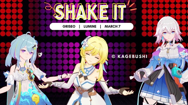 【MMD Genshin Impact】 (Griseo, Lumine, March 7th) - Shake It (By Emon) | Dance Cover Animation