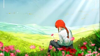Makima in meadow full of flowers 🌹