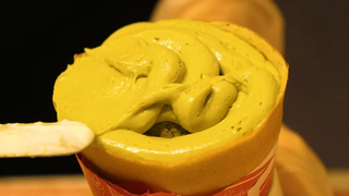 green tea ice cream crepe - taiwanese street food